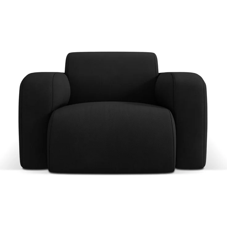 Micadoni Sessel Molino Strukturierter Stoff Schwarz – Bild 1