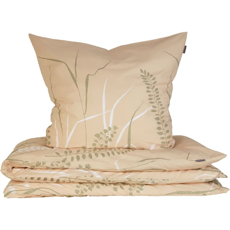 Schiesser Renforcé Bettwäsche Set Annic in kuschelweicher Baumwoll-Qualität, Farbe:Beige, Größe:135x200 cm + 80x80 cm