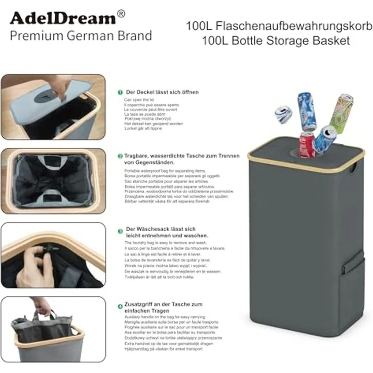 AdelDream Müllsackständer Pfandflaschen Sammelbehälter – Bild 6