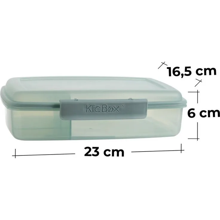 Centi Lunchbox Brotdose mit Fächern und Clickverschluss, Kunststoff, (3er-Set)