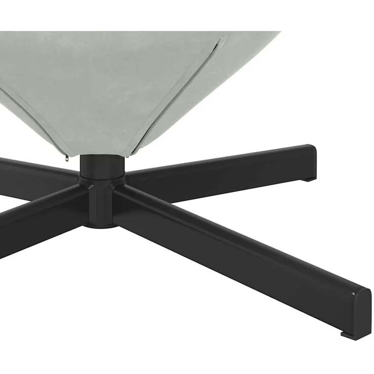 vidaXL Eiersessel Hellgrau 63 x 73 x 90 cm Samt 42002756 – Bild 7