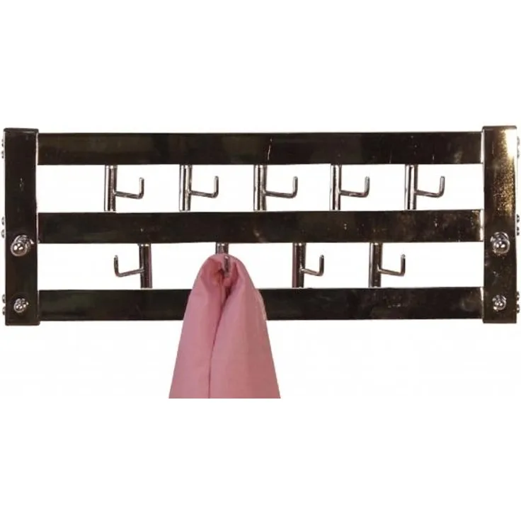 Wandgarderobe "Ellen" mit 9 drehbaren Haken, chromfarben