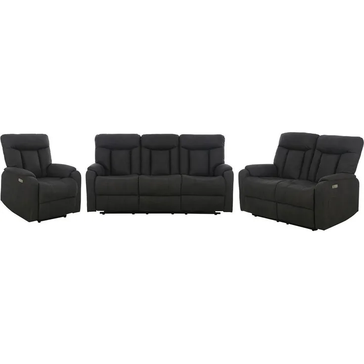 Femo Trade Relaxsessel FM-3215, Anthrazit, Mikrofaser, USB-Anschluss, 1-motorig, elektrische Relaxfunktion, B 79 x H 100 x T 93 cm