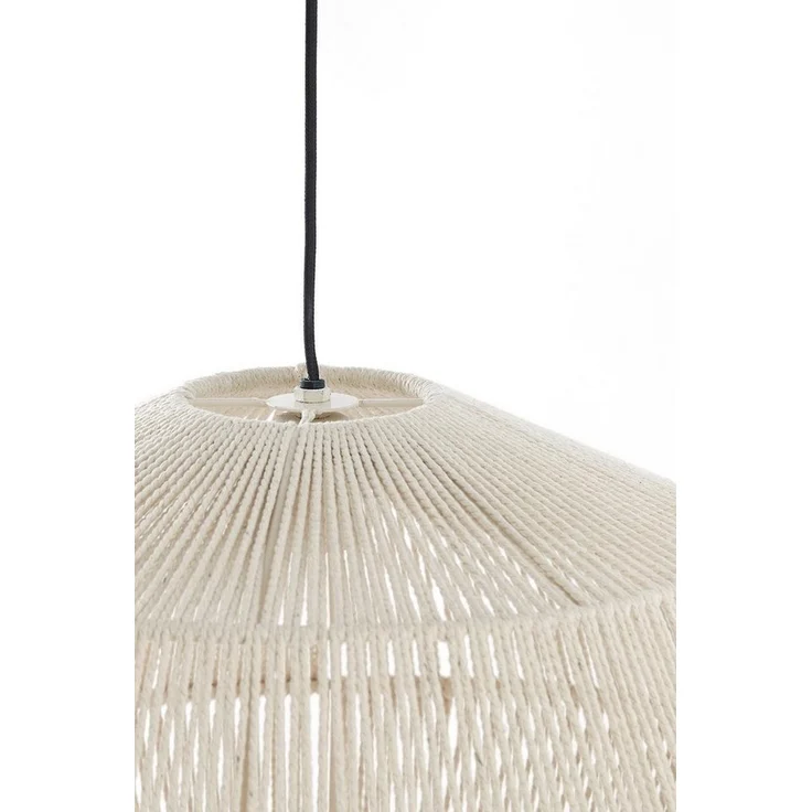 Light & Living Pendelleuchte DEYA, 1-flammig, Creme, Metall, Baumwollgarn, ohne Leuchtmittel, Ø 49 x H 30 cm – Bild 2