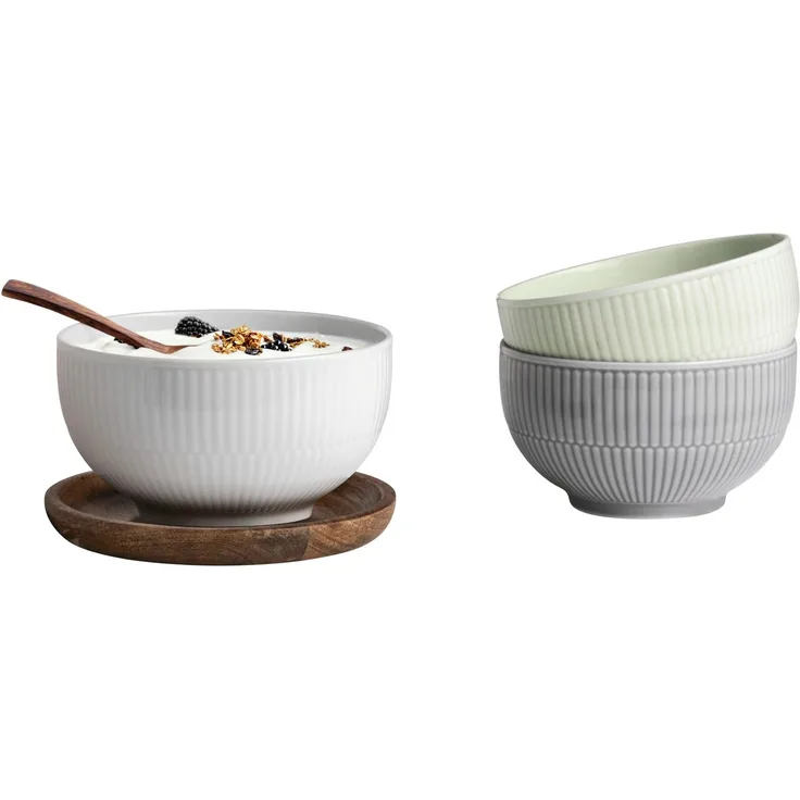 Seltmann Weiden Müslischale Amina, Schalen-Set, 3-tlg, Porzellan, (Set, 3-tlg), Schale, Schüssel-Set, aus hochwertigem Porzellan