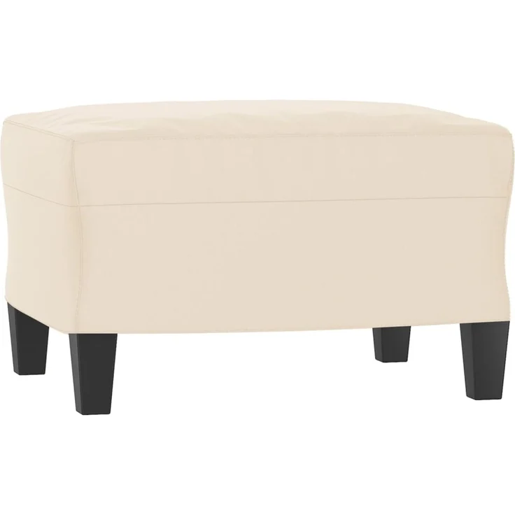 vidaXL Sessel mit Hocker Beige 60 cm Mikrofasergewebe 3201230 – Bild 4