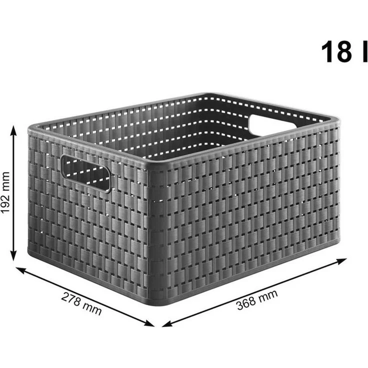 ROTHO Aufbewahrungsbox Country Rollcontainer mit 3 Schubladen in Rattan-Optik – Bild 2