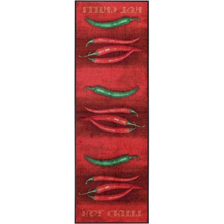 wash+dry by Kleen-Tex Küchenläufer Hot Chili, rechteckig, Höhe: 7 mm, Motiv Chilli, rutschhemmend, In- und Outdoor geeignet, waschbar, Küche – Bild 2