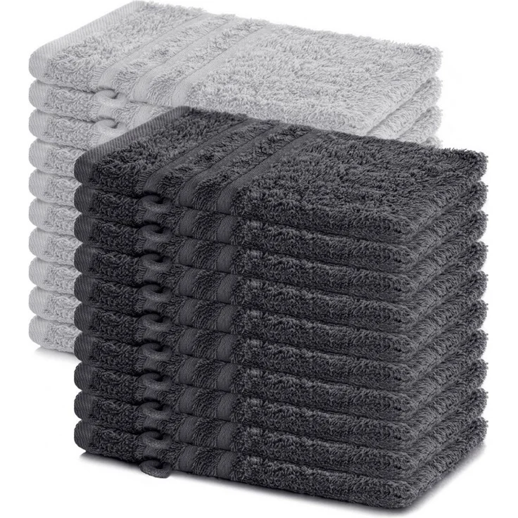 Lavea Waschhandschuh 20er Set Waschhandschuhe, 15 x 21 cm, Elena-Frottierserie, Waschlappen, (20-St), 500 g/m² Frottier, weich & saugstark, pflegeleicht – Bild 1