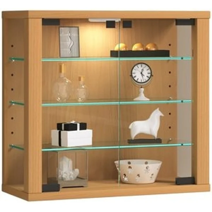 VCM Wandvitrine Vitrosa 919411 Buche H. 40 x B. 43 x T. 18 cm – Bild 6