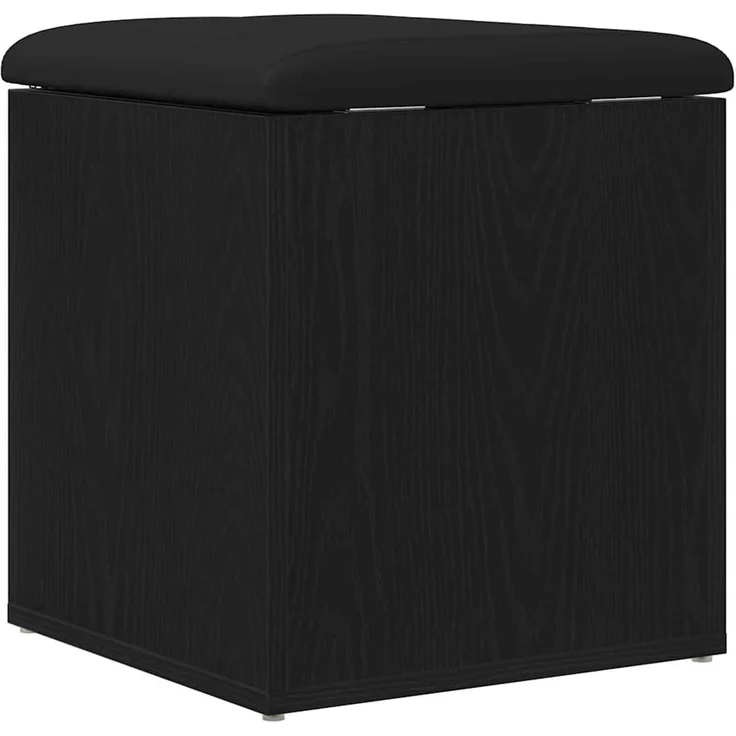 vidaXL Sitzbank mit Stauraum Schwarz Eichen-Optik 42 x 42 x 45 cm 862982 – Bild 7