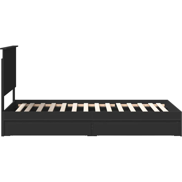 vidaXL Aufbewahrungsbett Schwarz 90 x 190 cm Holzwerkstoff 3411251 – Bild 8