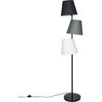 riess-ambiente Stehlampe LEVELS 163cm schwarz / grau, ohne Leuchtmittel, Retro Design,Schirm aus Leinenstoff