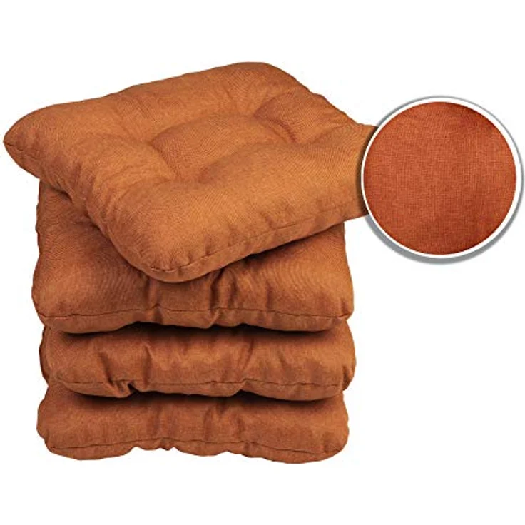 sunnypillow Stuhlkissen 4er Set Stuhlkissen 40x40 cm Bequeme 8cm, Polsterauflage Auflage für Stühle / Bänke – Bild 2