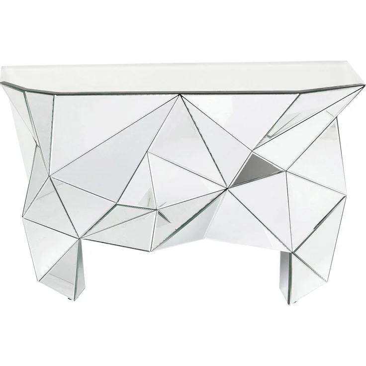 Kare Design, Spiegel Konsole Prisma, Flurkonsole verspiegelt, Luxus Konsole, Glas, 80 x 126,5 x 38 cm (H/B/T) – Bild 1