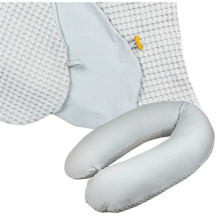 sei Design XXL Stillkissen ergonomisch 190x30, Schwangerschaftskissen Seitenschläferkissen Komfortkissen Erwachsene, Stillkissen-Bezug aus Jersey und Waffelstoff, Pregnancy Pillow Baby – Bild 7