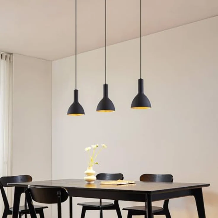 Arcchio Pendelleuchte Cosmina, moderne Deckenlampe in Schwarz, 3-flammig (E27) für Esszimmer, Küche und Wohnzimmer – Bild 2