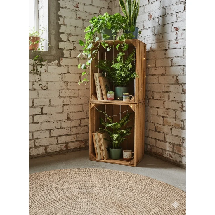 Obstkisten 9er Set 50 x 40 x 30cm Vintage Natur – Bild 7
