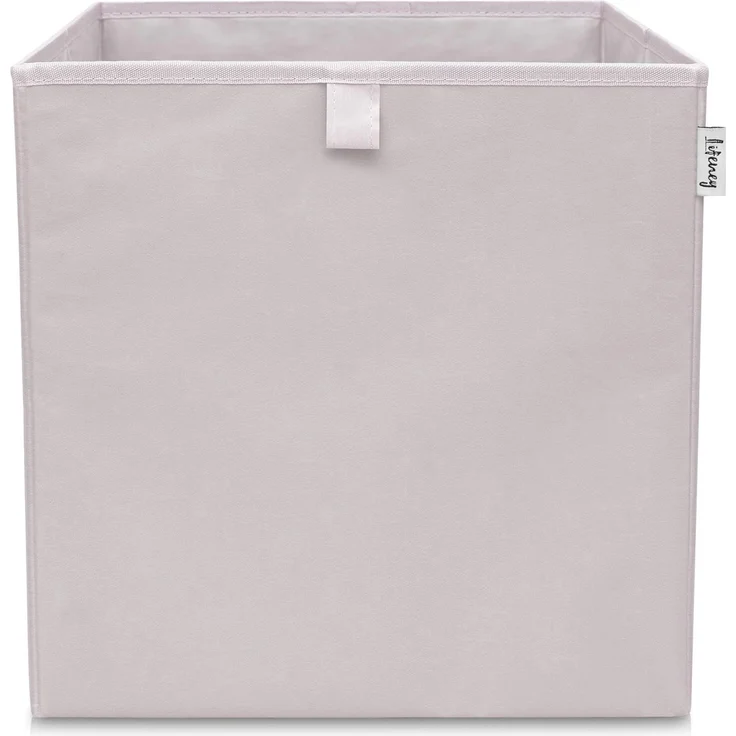 LIFENEY Aufbewahrungsbox einfarbig Hellgrau I Spielzeugbox passend für Würfelregale I Ordnungsbox für das Kinderzimmer I Aufbewahrungskorb als Accessoire für dein Zuhause | 33x33x33 cm – Bild 1