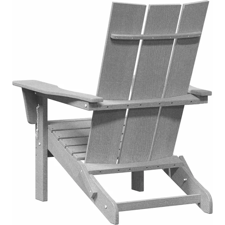 vidaXL Gartenstuhl 2 pcs Hellgrau 80,5 x 74,5 x 92 cm Polyethylen 3335821 – Bild 6