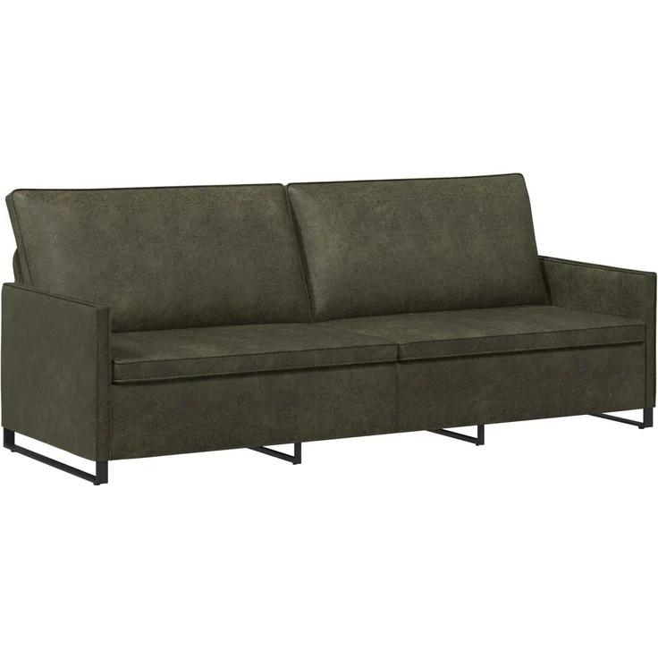 vidaXL 3-Sitzer Sofa Olivegrün 220 x 81 x 82 cm Kunstwildleder 42041006 – Bild 1
