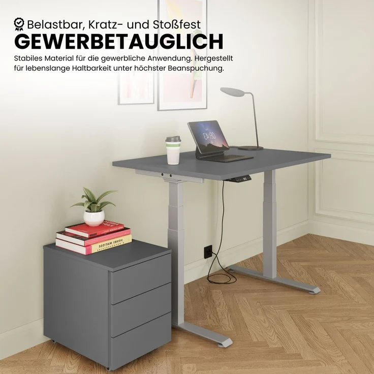 bümö höhenverstellbarer Schreibtisch Gestell, Lite in weiß, elektrisch höhenverstellbar mit Memory-Steuerung - Schreibtischgestell für Bürotisch höhenverstellbar, LXK65M2-W – Bild 6