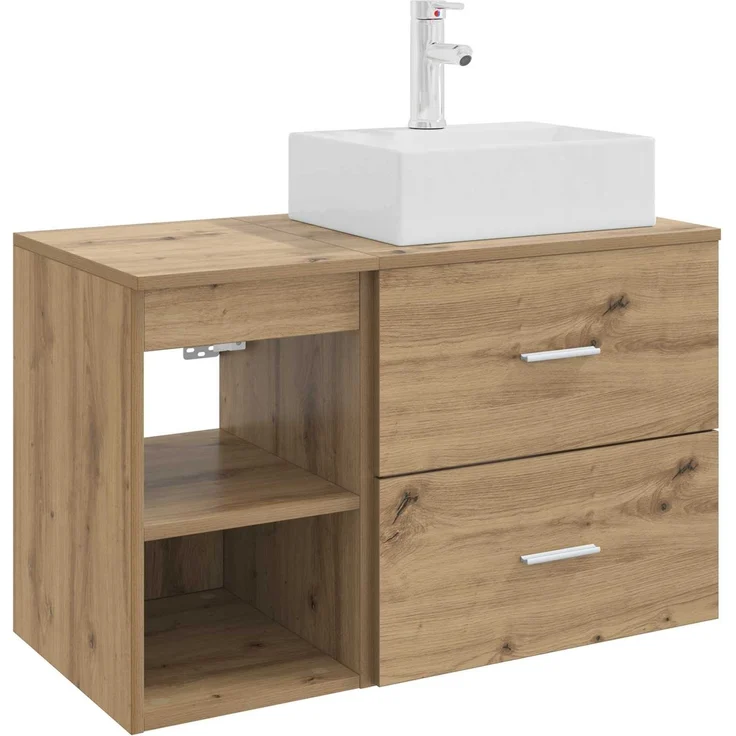 vidaXL Badezimmerschrank-Set 2 stk. Artisan-Eiche 79,5 x 41 x 79,5 cm 3403895 – Bild 2