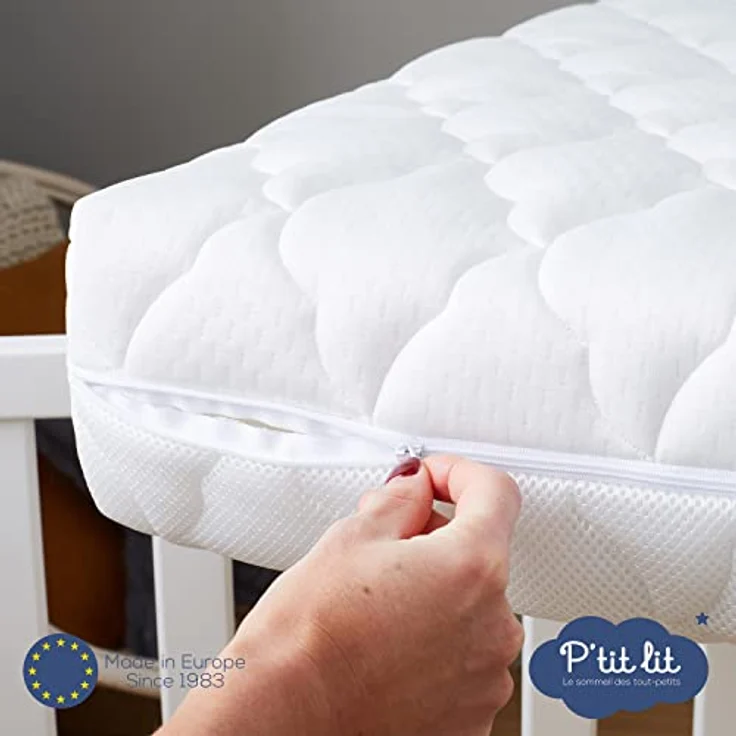 P'tit Lit - Perfekte Babymatratze - 70x140 cm - 2 Seiten: Ultra atmungsaktiv im Sommer/warm und gemütlich im Winter - Anti-Milbe - Abnehmbar - OekoTex® – Bild 5