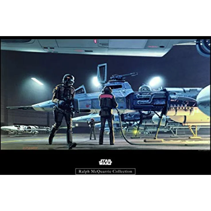 Komar Wandbild | Star Wars Classic RMQ Yavin Y-Wing Kunstdruck für Kinderzimmer, 50 x 40 cm, ohne Rahmen, hochwertige Druckqualität, fotorealistisches Design – Bild 1