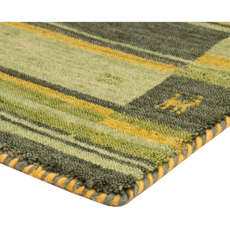 Gabbeh Teppich - Softy - 90x60 cm - grün – Bild 4