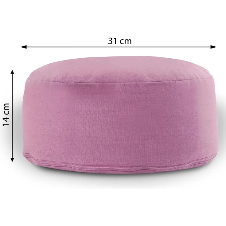 Amagohome Yogakissen Yogakissen Bodenkissen rund H 14xø31 cm mit Buchweizenschalen Meditati – Bild 2