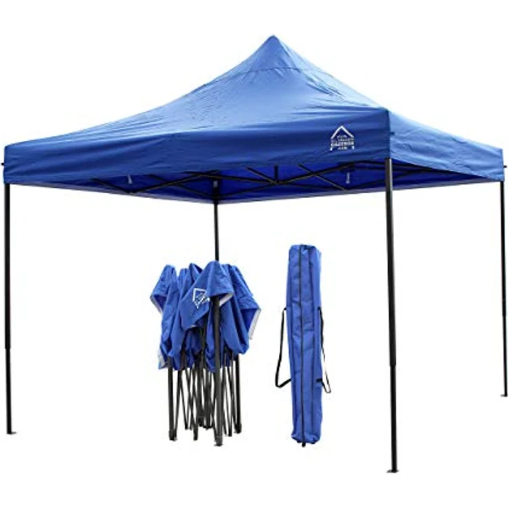 All Seasons Gazebos 3x3 m vollständig wasserdichtes Faltpavillon mit 4 Seitenteilen - Königsblau – Bild 5