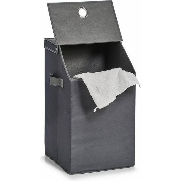 Zeller Wäschesammler faltbar 34 x 34 x 60 cm anthrazit – Bild 1
