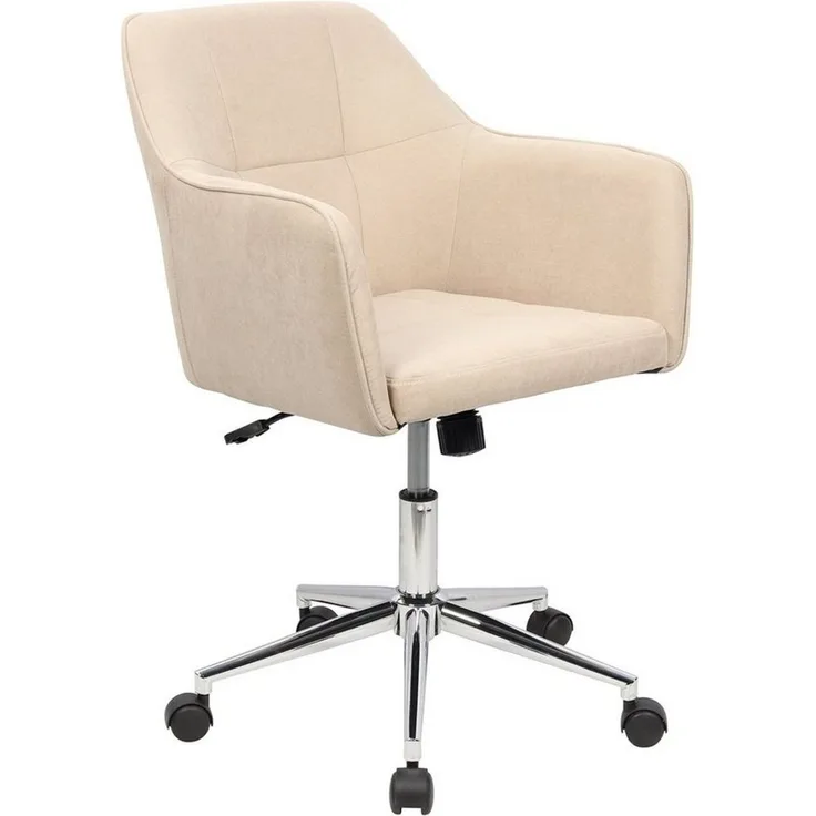 SVITA Schreibtischstuhl JAKE (1 St), stufenlos höhenverstellbar, pflegeleicht, elegant, Rollen, Beige