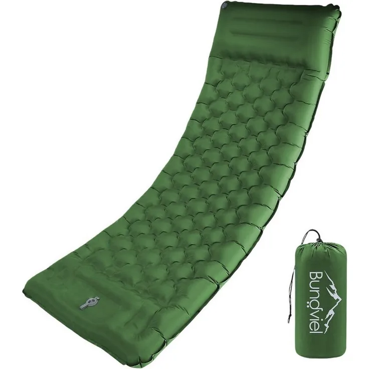 Bundviel Luftbett Isomatte Ultraleicht 8cm dick,faltbar Luftmatratze aufblasbare
