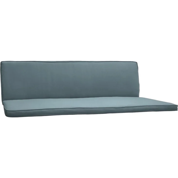 Beautissu Sitzauflage Hollywoodschaukelauflage 3 Sitz 2er Set Loft HS, 180x50cm, Taubenblau, Waschbare Outdoor Auflage für Hollywoodschaukel mit Reißverschluss – Bild 1