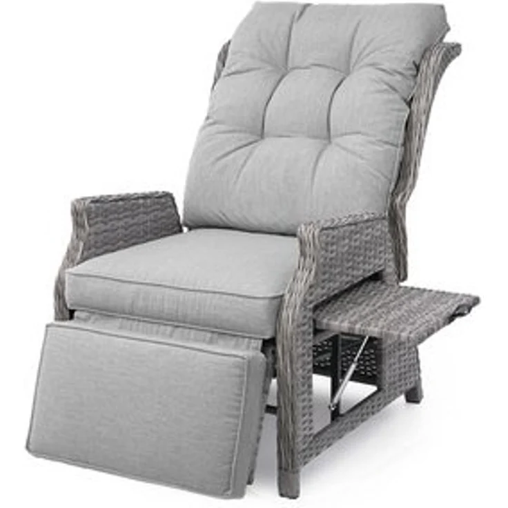 HOMECALL Rattanstuhl Rattansessel mit Liegefunktion, Gartensessel Outdoor (mit Klapptisch & Polster Ideal), für Garten und Terrasse – komfortable, COMLAX FIELD – Bild 6