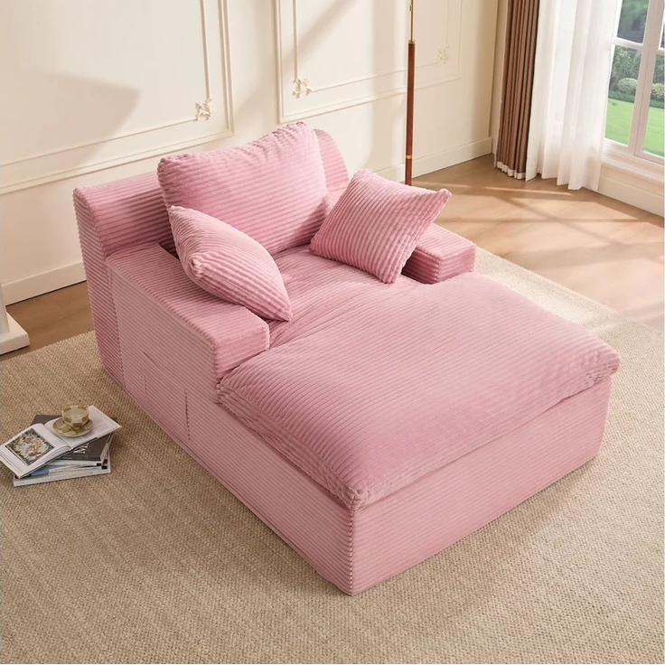 LITBIRD Chaiselongue 160 cm Loungesofa, Boneless Bodensofa & Schlafsofa mit Schlaffunktion, 1 Teile, Platzsparendes Cloud Sofa mit Armlehnen für Wohnzimmer – Bild 1