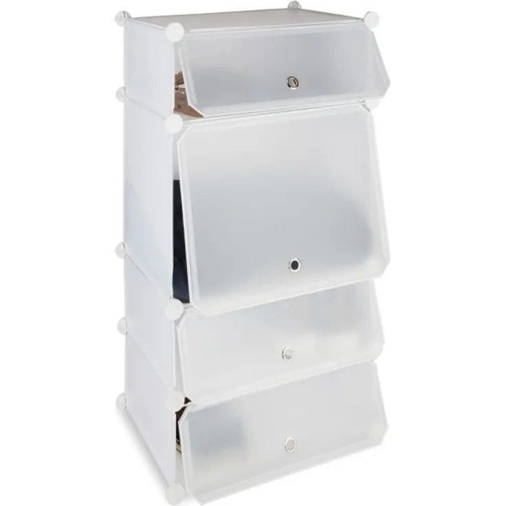 Schuhregal Kunststoff mit 4 Fächern