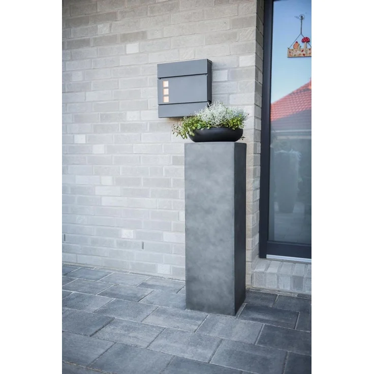 VIVANNO Blumenständer Fiberglas PODEST Säule - Anthrazit Beton-Design (1 St), 30x30x100 cm – Bild 2