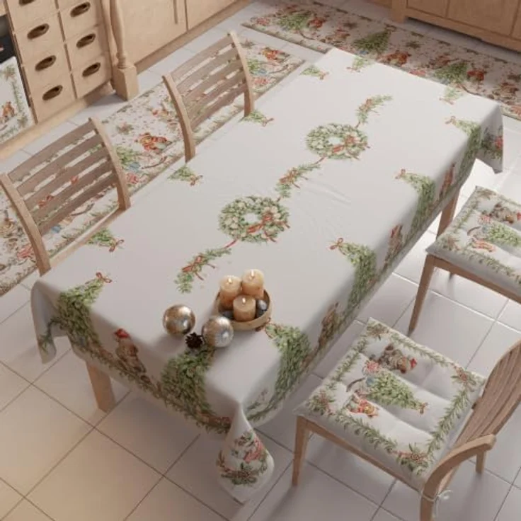 PETTI Artigiani Italiani - Weihnachts-Küchenläufer, rutschfest und waschbar, Weihnachtsteppich 52x180 cm, Weihnachtsbären, Made in Italy – Bild 4
