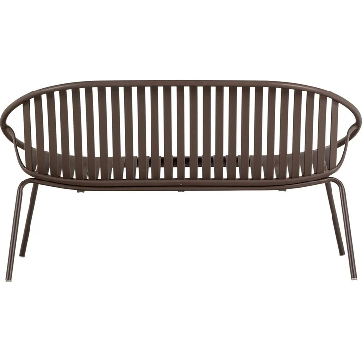 2-Sitzer Gartensofa Bruce - Aluminium & Polypropylen, Lila / Braun – Bild 4