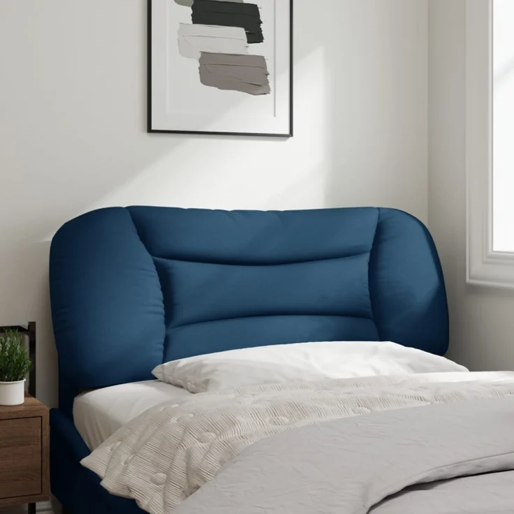 vidaXL Kopfteil-Kissen Blau 100 cm Stoff – Bild 8