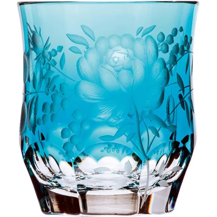 Whiskyglas Kristall Primerose azur (9,2 cm)