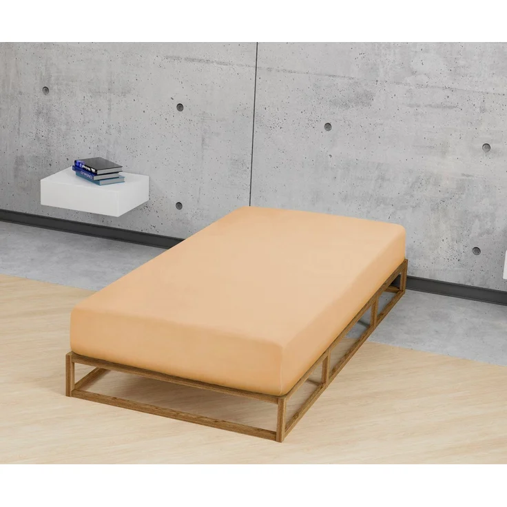 biberna Frottee-Stretch-Spannbetttuch 0012344, gold, 1x 180x200 cm - 200x200 cm – Bild 5