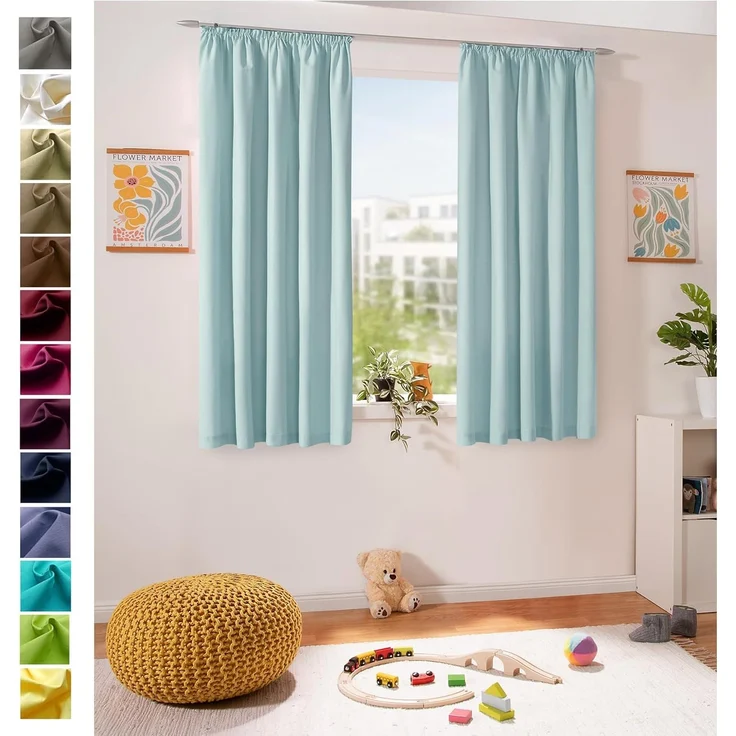 heimtexland Vorhang Dekoschal Baumwolle Fensterdeko Gardine blickdicht (1 St), Kräuselband, blickdicht, Polycotton, Natur I Kräuselband oder Schlaufen I verschiedene Größen