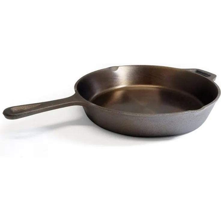 Origin Outdoors Bratpfanne Feuerpfanne Polished – Gusseiserne Outdoor-Pfanne mit Stiel