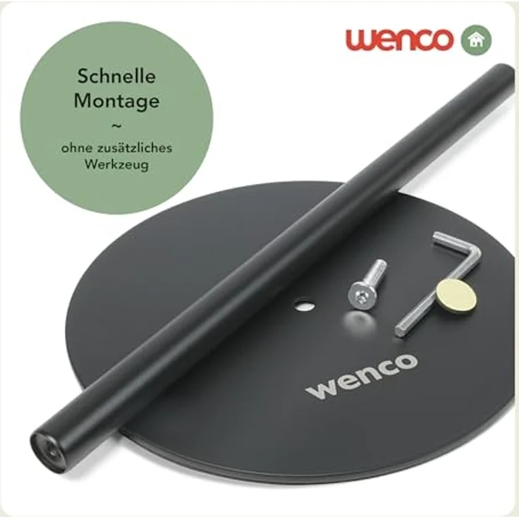 Wenco Küchenrollenhalter Schwarz Küchenpapier 31,5L x 17B cm, (1-St), Elegantes, modernes Design, Stabiles Stahlgestell – Bild 5