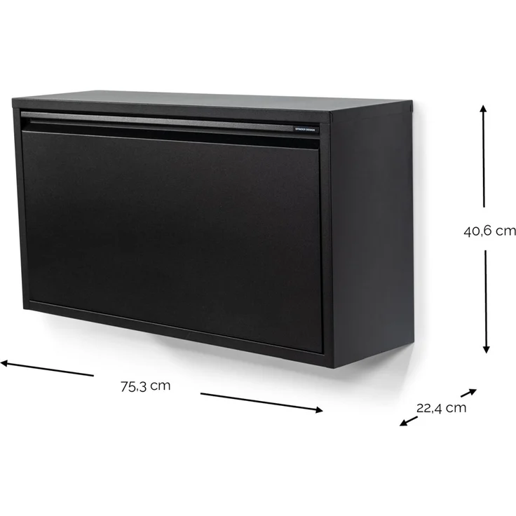 Spinder Design Schuhschrank Billy 1 Maxi Schwarz – Bild 13