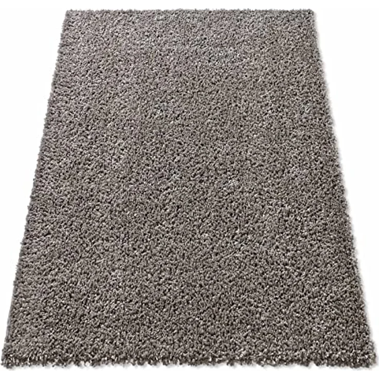 TaCa Home Langflor-Teppich Shaggy Teppich Langflor, rechteckig, Höhe: 35 mm, Wohnzimmer Schlafzimmer Kinderzimmer, Anthrazit - 60 x 90 cm – Bild 6